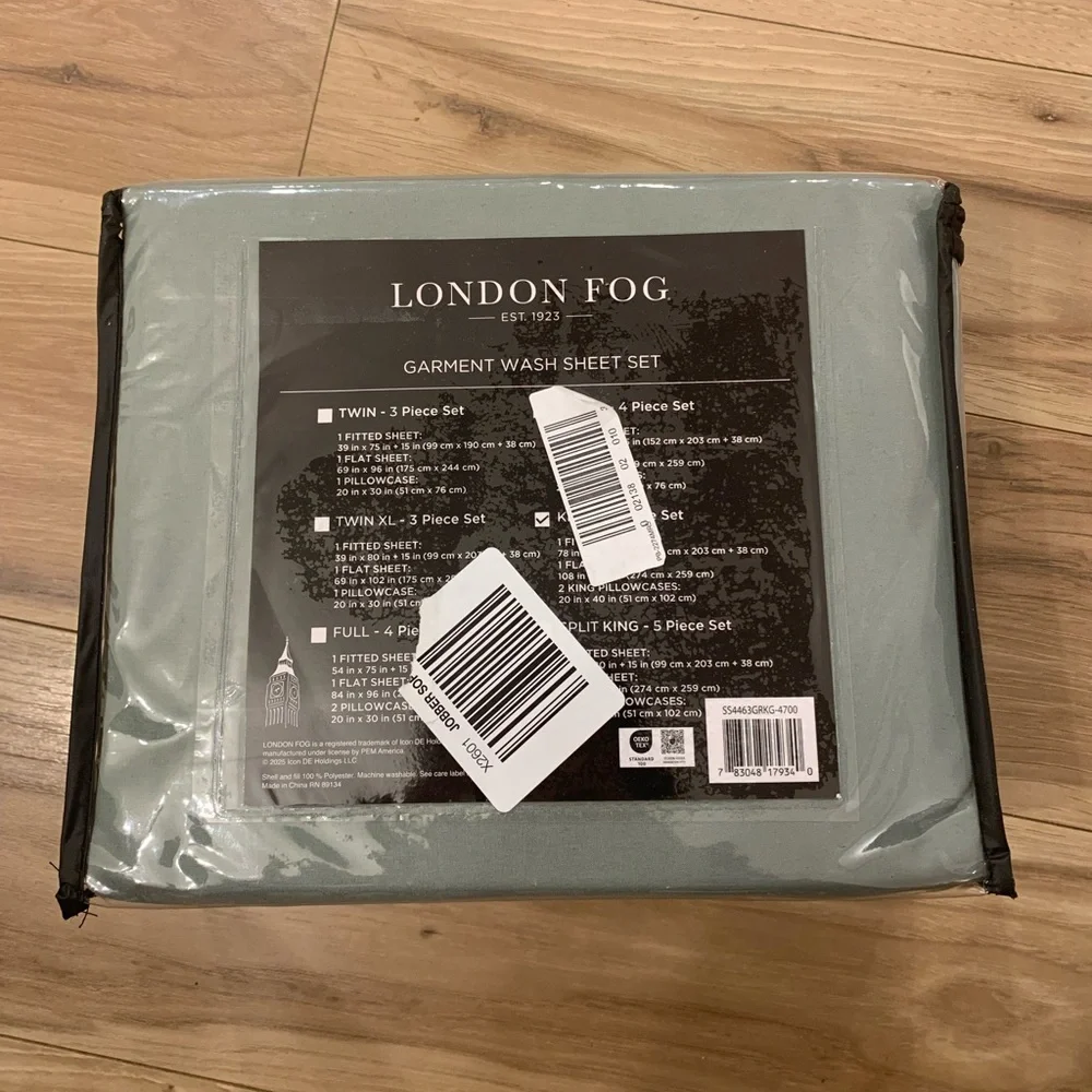 London Fog Garment Wash Wrinkle Resistant Sheet Set